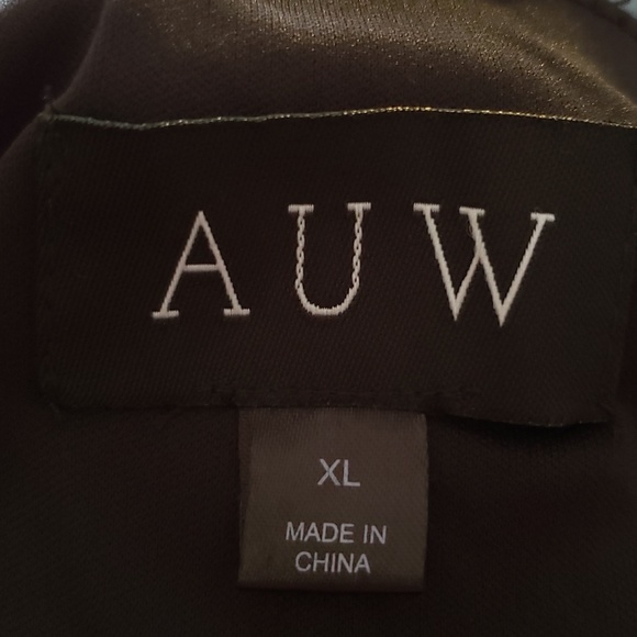 AUW Scoop Neck Blue Printed Dress size XL - Picture 4 of 4